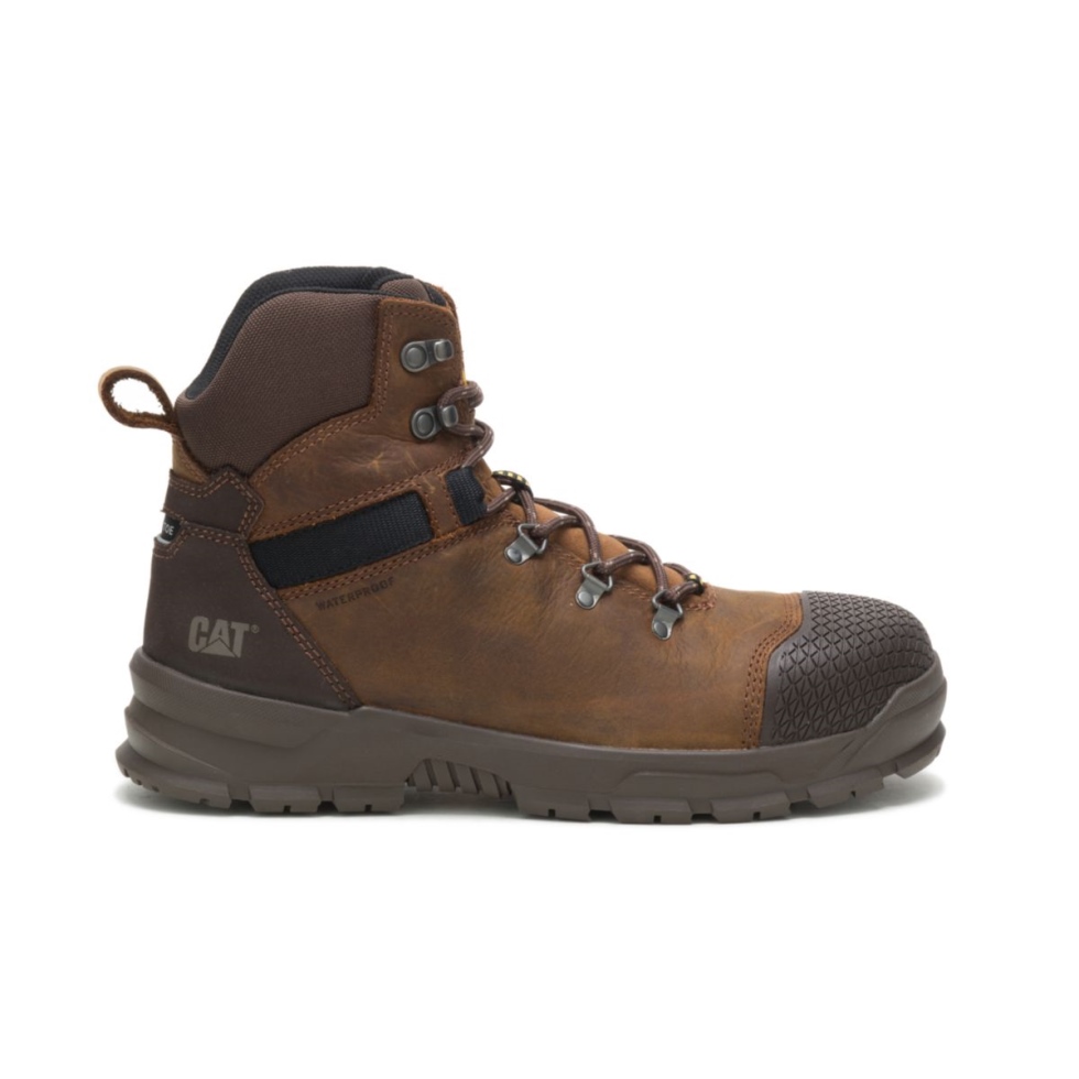 Caterpillar Bota masculina Accomplice Steel Toe impermeável, Marrom real,  10